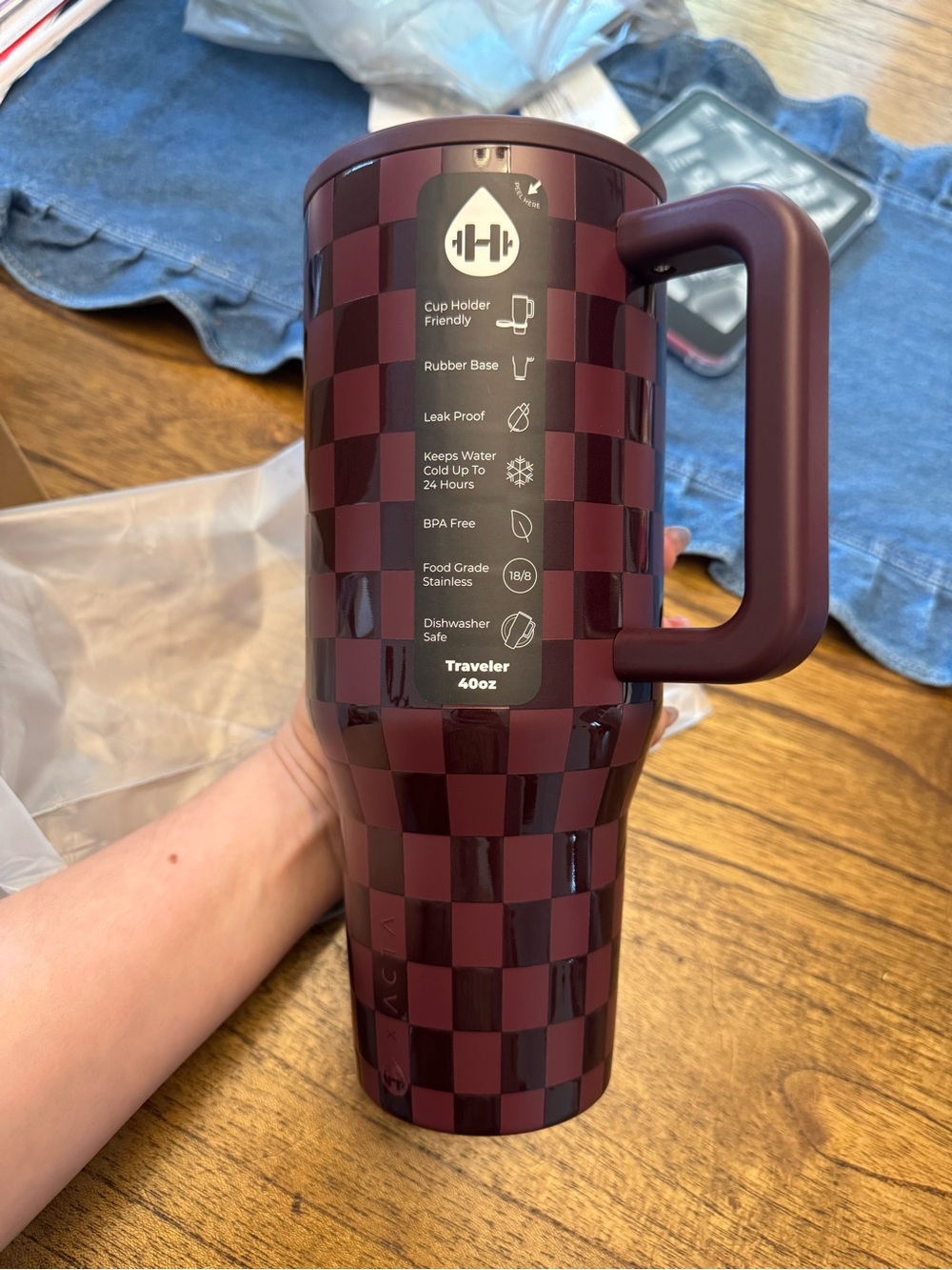 HydroJug X ACTA Ember Checkmate 40oz Traveler